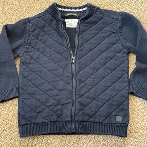 Zara Kids Navy Quilted Sweater